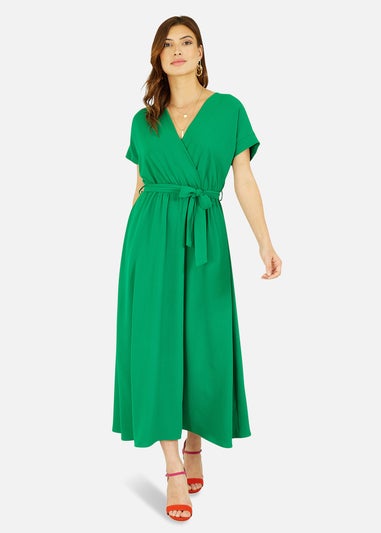 Mela Green Kimono Sleeve Midi Dress