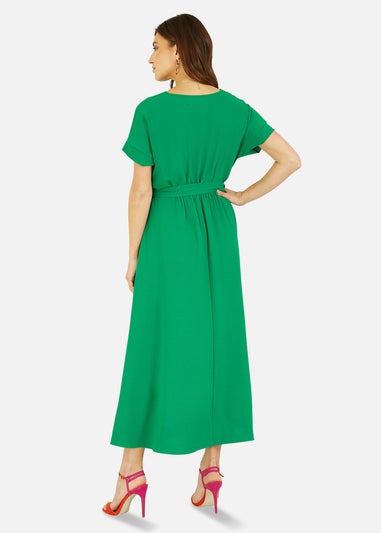 Mela Green Kimono Sleeve Midi Dress