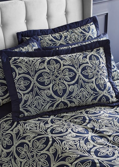 Catherine Lansfield Flock Trellis Pillowsham Pair