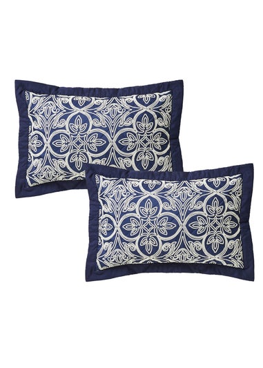 Catherine Lansfield Flock Trellis Pillowsham Pair