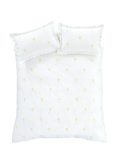 Catherine Lansfield Lorna Embroide Daisy Duvet Cover Set