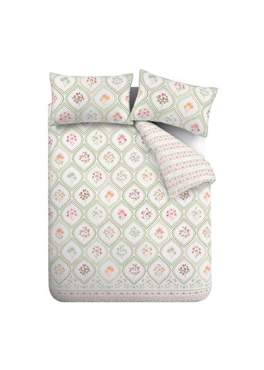 Catherine Lansfield Cameo Floral Reversible Duvet Cover Set