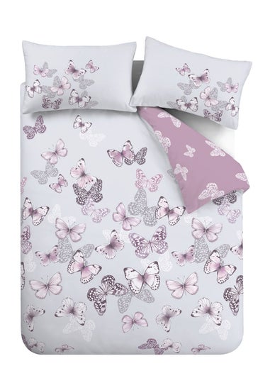 Catherine Lansfield Scatter Butterfly Reversible Duvet Cover Set