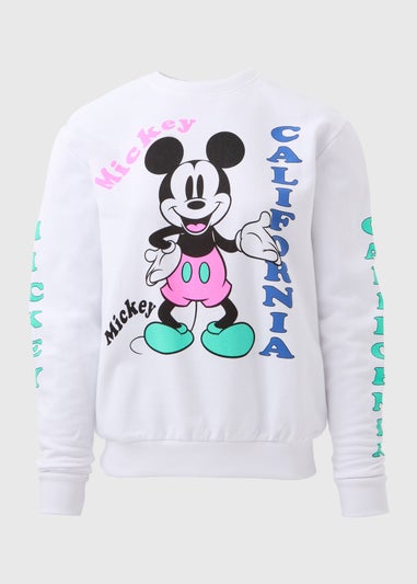 Disney White Retro Mickey Sweatshirt