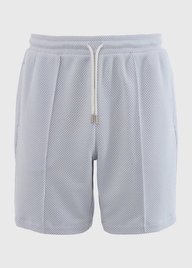 Light Blue Textured Shorts