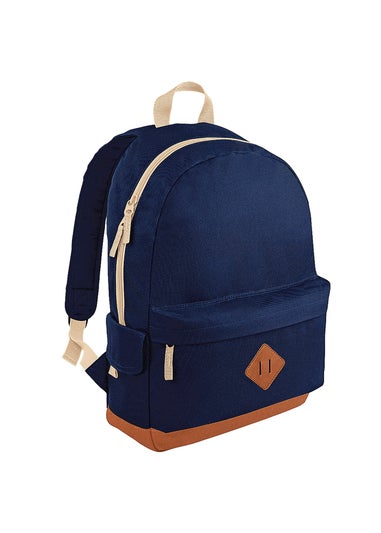 BagBase Navy Heritage Retro Backpack (18 Litres)