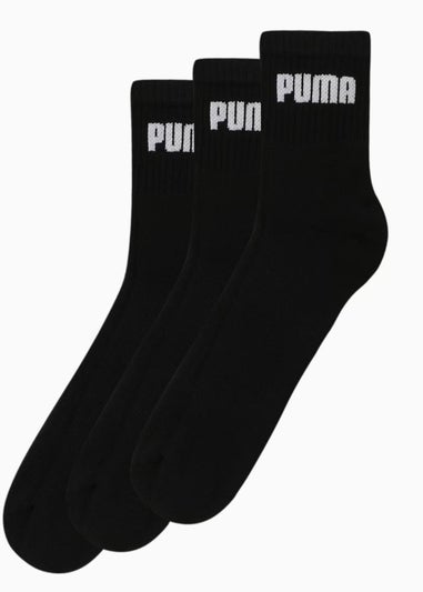 Puma Black Quarter Socks (Pack of 3)