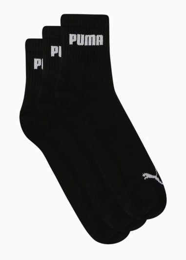 Puma Black Quarter Socks (Pack of 3)