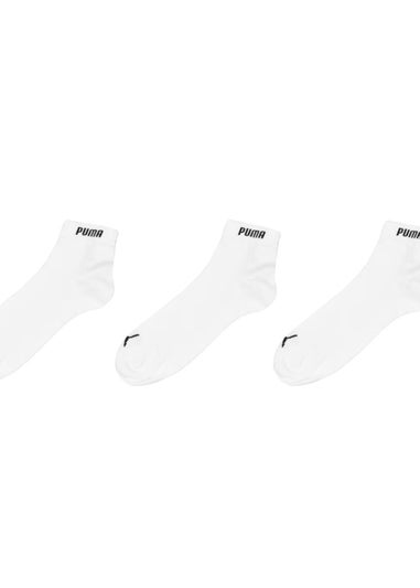 Puma White Quarter Socks (Pack of 3)