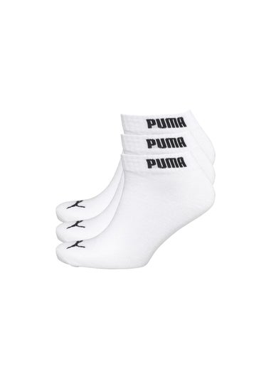 Puma White Quarter Socks (Pack of 3)