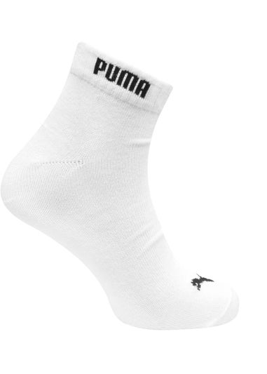 Puma White Quarter Socks (Pack of 3)