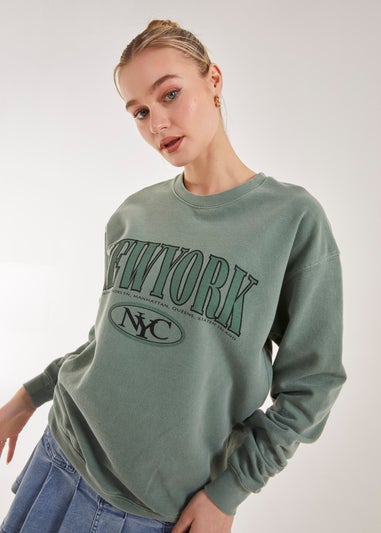 Pink Vanilla Washed New York Sweatshirt