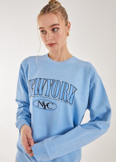 Pink Vanilla Washed New York Sweatshirt