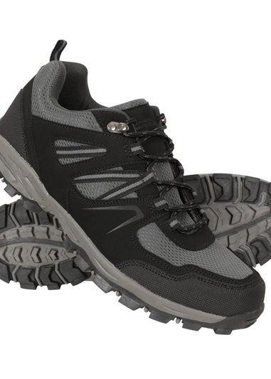 Mountain Warehouse Black Mcleod Outdoor Wide Walking Shoes