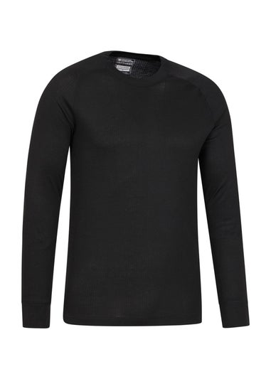 Mountain Warehouse Black Talus Round Neck Long-Sleeved Thermal Top