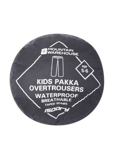 Mountain Warehouse Kids Black Pakka Waterproof Over Trousers (2-14yrs)