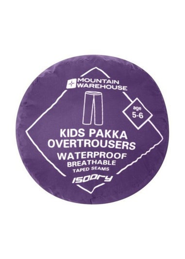 Mountain Warehouse Kids Purple Pakka Waterproof Over Trousers (2-14yrs)