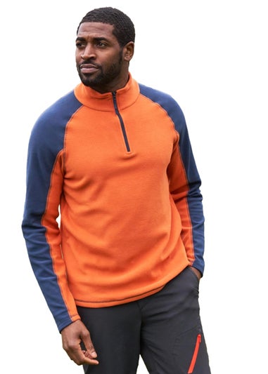 Mountain Warehouse Orange Ashbourne II Half Zip Fleece Top