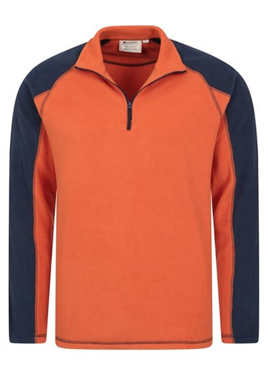 Mountain Warehouse Orange Ashbourne II Half Zip Fleece Top