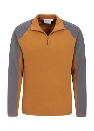 Mountain Warehouse Mustard Ashbourne II Half Zip Fleece Top