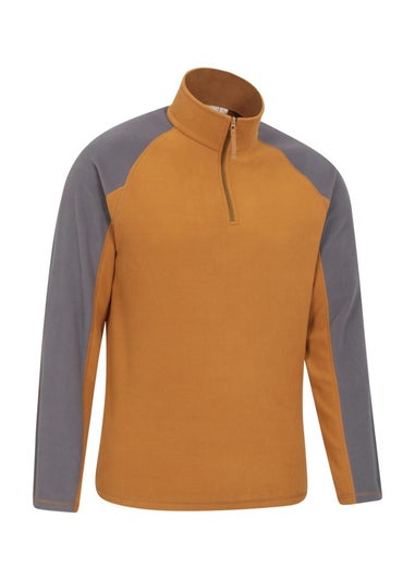 Mountain Warehouse Mustard Ashbourne II Half Zip Fleece Top