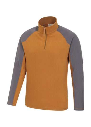 Mountain Warehouse Mustard Ashbourne II Half Zip Fleece Top