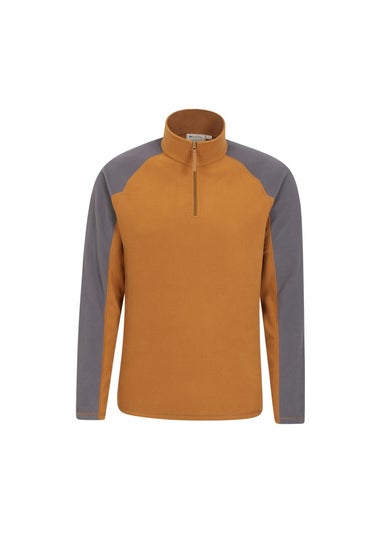 Mountain Warehouse Mustard Ashbourne II Half Zip Fleece Top