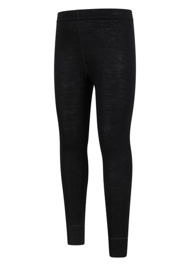 Mountain Warehouse Kids Black  II Merino Wool Base Layer Bottoms  (2-13yrs)