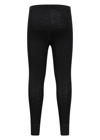 Mountain Warehouse Kids Black  II Merino Wool Base Layer Bottoms  (2-13yrs)