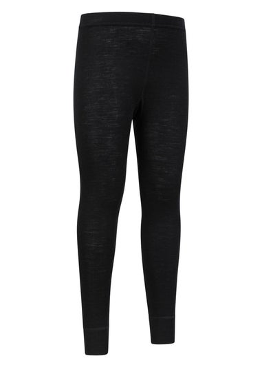 Mountain Warehouse Kids Black  II Merino Wool Base Layer Bottoms  (2-13yrs)