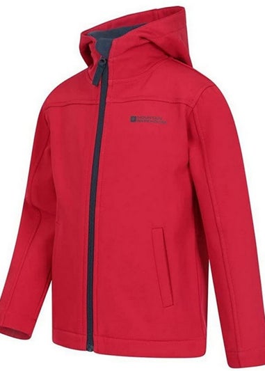 Mountain Warehouse Kids Red Exodus Water Resistant Soft Shell Jacket (3-8yrs)