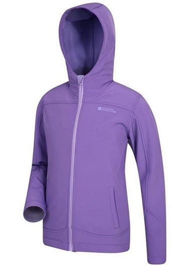 Mountain Warehouse Kids Purple Exodus Water Resistant Soft Shell Jacket (3-8yrs)