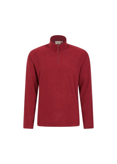 Mountain Warehouse Red Camber II Camo Half Zip Fleece Top