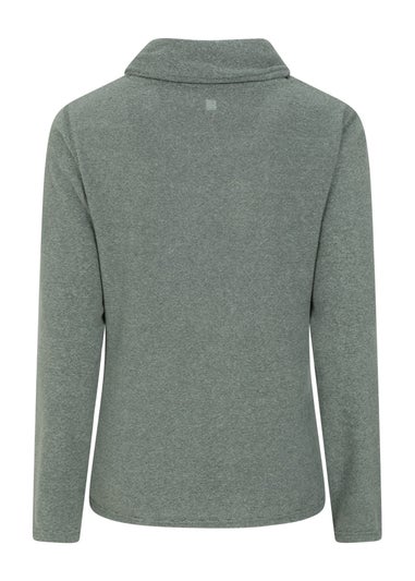 Mountain Warehouse Khaki Hebridean Cowl Neck Fleece Top