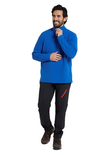 Mountain Warehouse Blue Camber II Half Zip Fleece Top