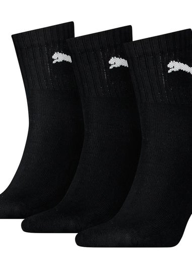 Puma Black Crew Socks (Pack of 3)