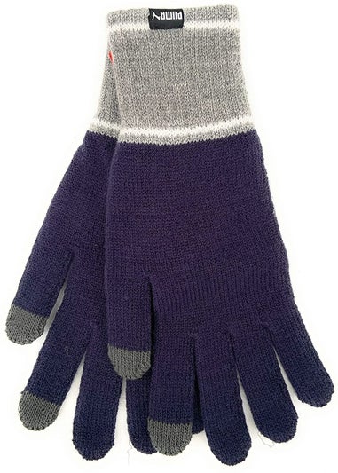 Puma Navy Knitted Winter Gloves