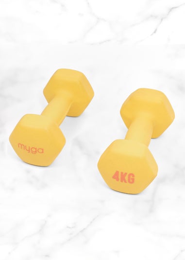 Myga Yellow Dumbbell Pair (4KG)