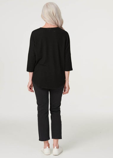 Izabel London Black Embellished Top