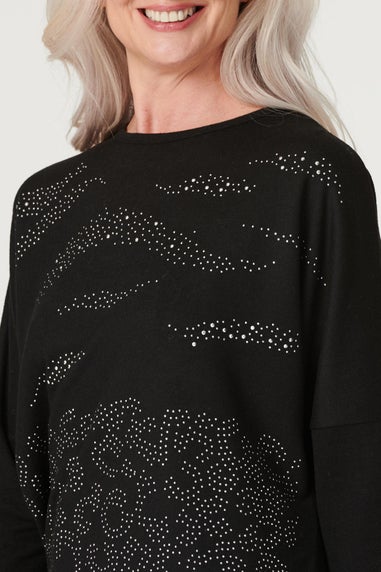 Izabel London Black Embellished Top