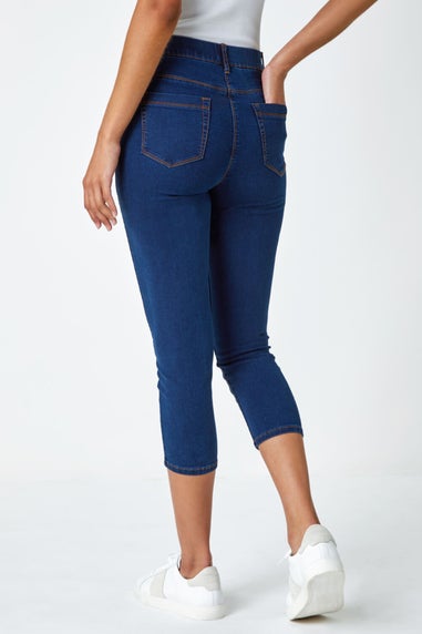 Roman Indigo Cropped Stretch Denim Jegging