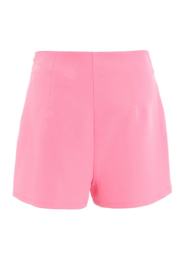 Quiz Pink Button Tailored Shorts