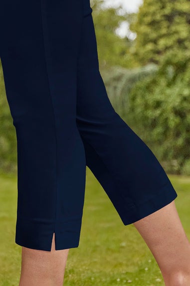Roman Navy Blue Cropped Stretch Trouser