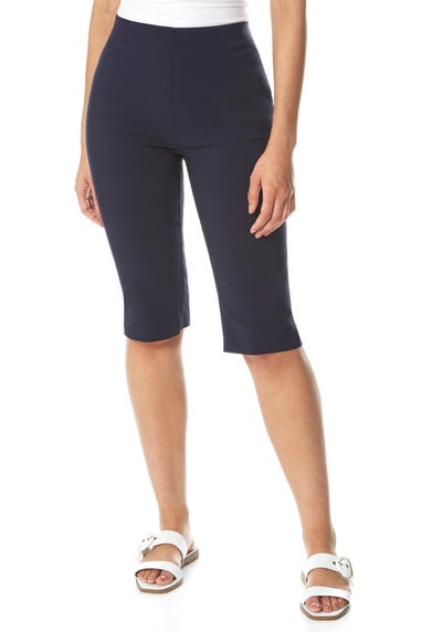 Roman Navy Knee Length Stretch Shorts