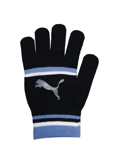 Puma Black/Blue Striped Gloves