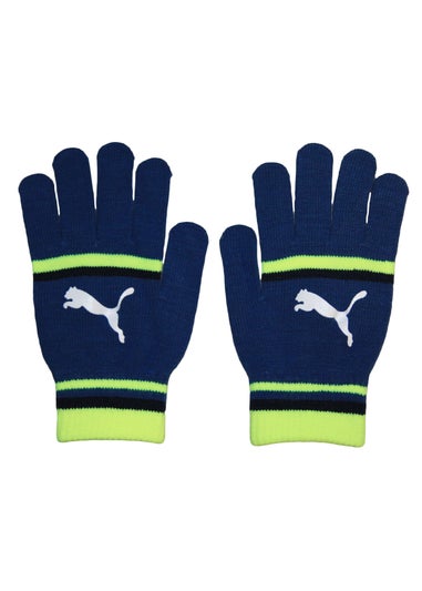 Puma Navy Striped Gloves