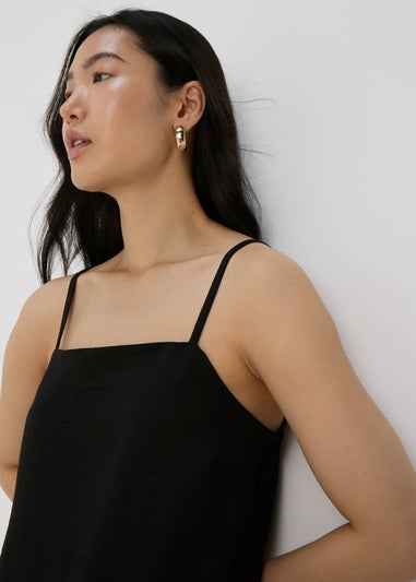 Black Longline Cami Top