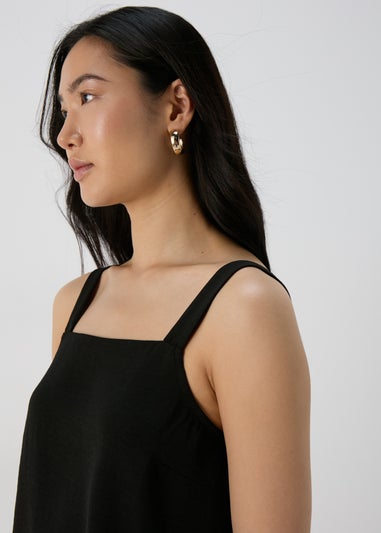 Black Square Neck Cami Top