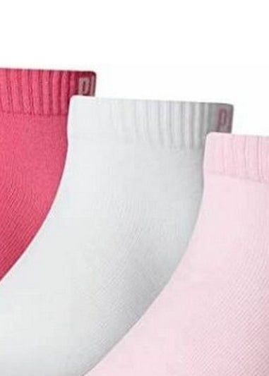 Puma Pink Quarter Training Ankle Socks (Pack of 3)