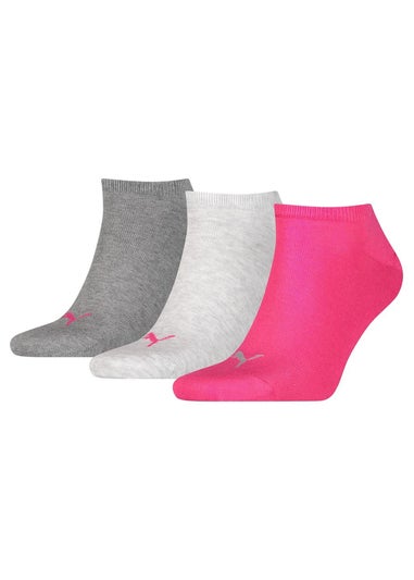 Puma Pink Invisible Socks (Pack of 3)